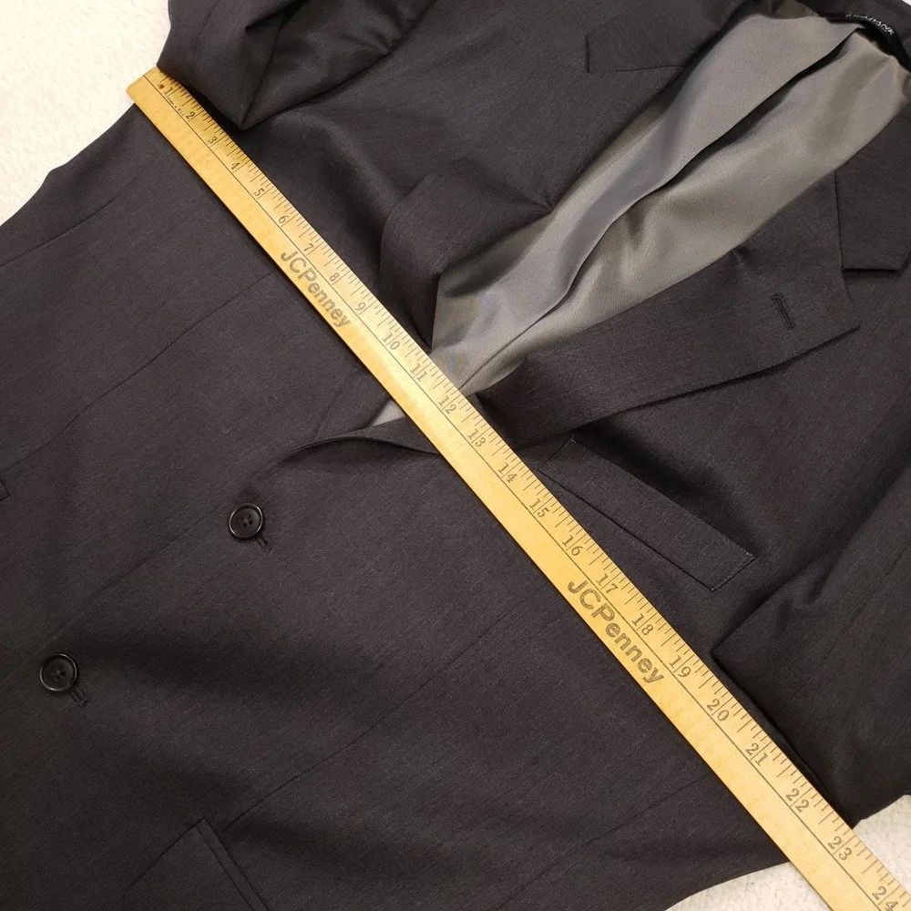 Jos. A. Bank Suit Mens 42R 36W Gray Tailored Fit Executive Wool 2-Piece Set